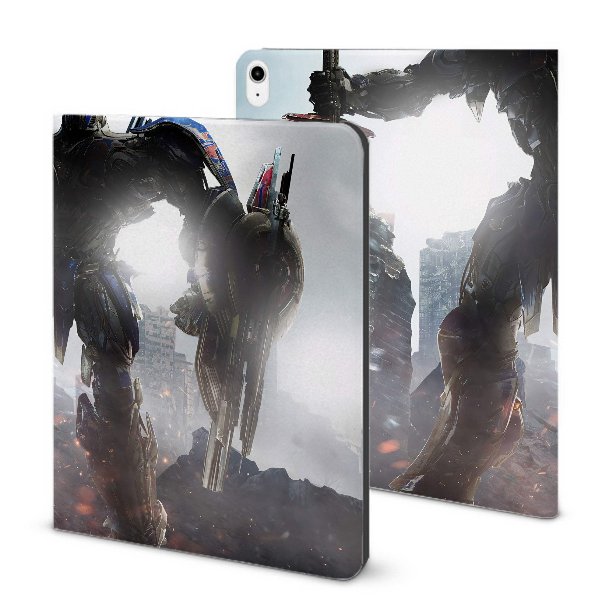 （画像用） Transformers トランスフォーマー IPadケース ペンホルダー付き ブックスタイルデザイン